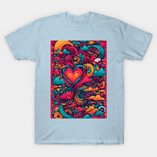 Colourful heart pattern for valentine's day T-Shirt